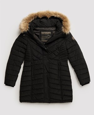 Superdry Icelandic Parka Női Kabát Fekete | JQUVW5192